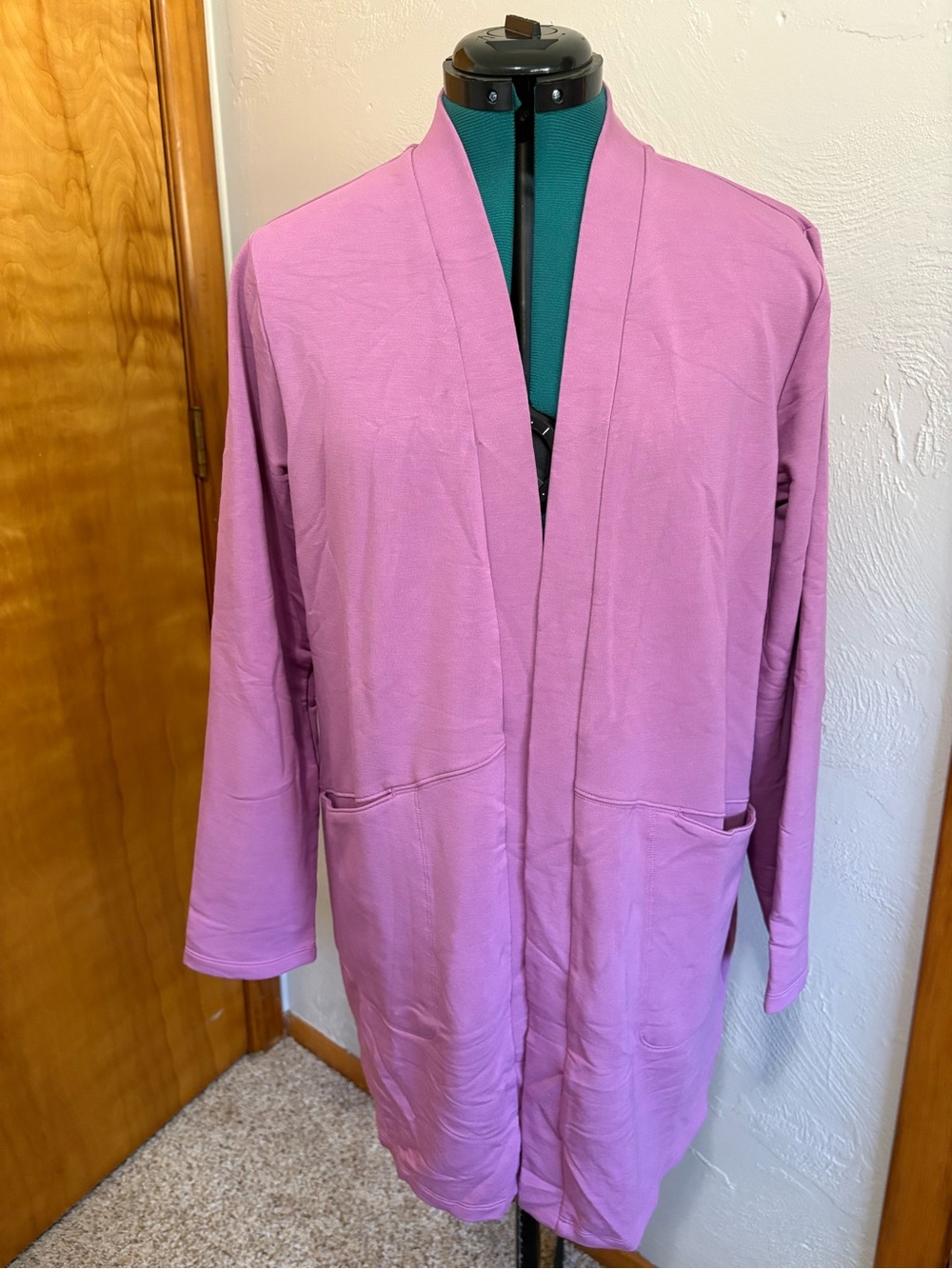 Skechers Lavender Open-Front Cardigan